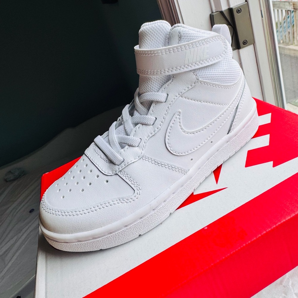 Nike All-White High-Top Sneakers
